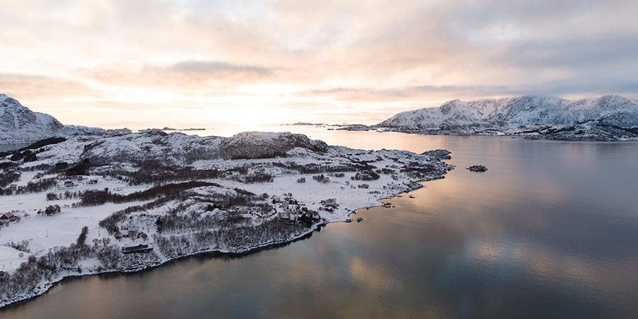  The stunning scenery of Norway in winter. 